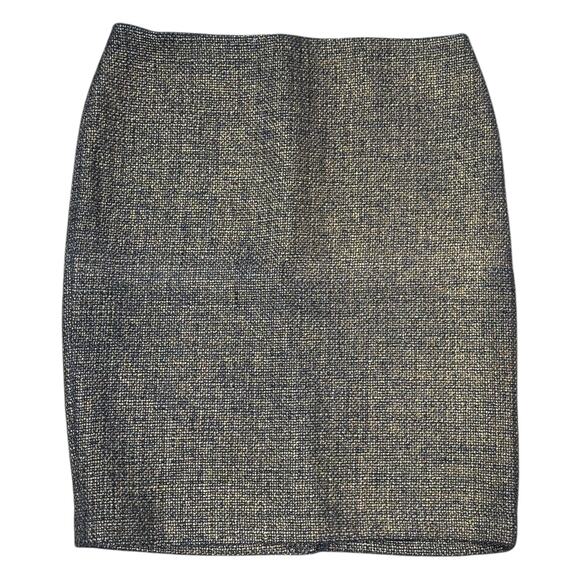 Talbots Wool Skirt Black Gold 16 - Picture 1 of 4